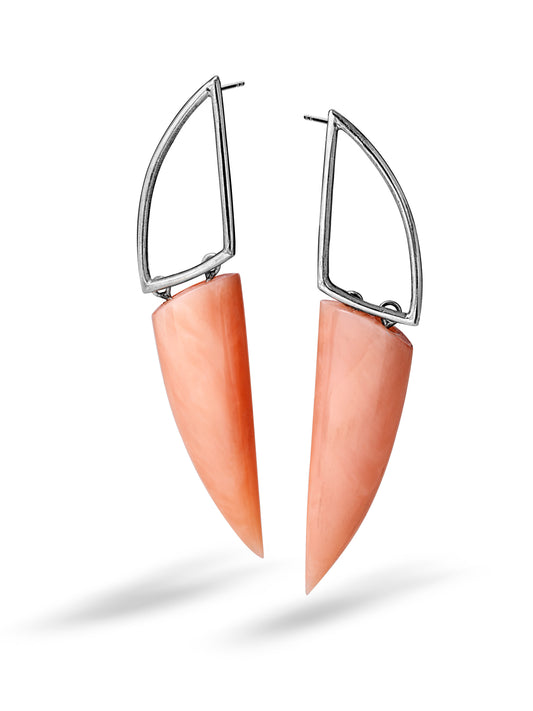 Boucles d'oreilles en galalithe