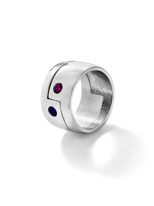 Bague double 2 pierres